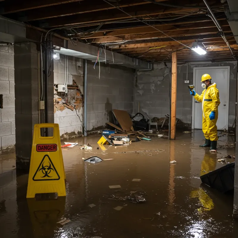 Flooded Basement Electrical Hazard in Piney Green, NC Property